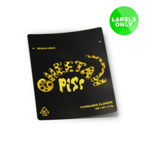 Cheetah Piss Mylar Bag Strain Labels