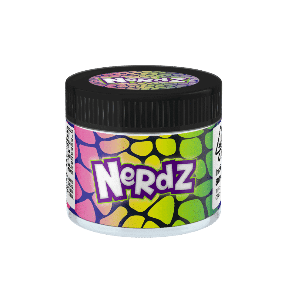 Nerdz Glass Jars. 60ml suitable for 3.5g or 1/8 oz.