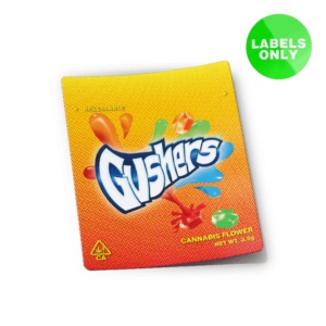 Gushers Mylar Bag Strain Labels