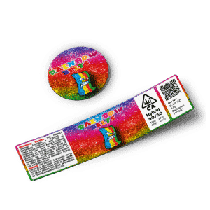 Rainbow Belts Glass Jar Strain Labels