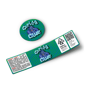 Gorilla Glue Glass Jar Strain Labels