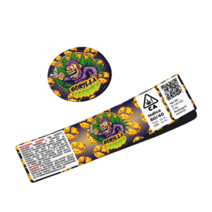 Gorilla Cookies Glass Jar Strain Labels