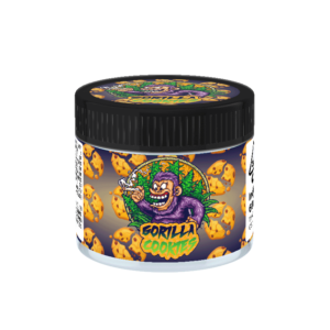 Gorilla Cookies Glass Jars. 60ml suitable for 3.5g or 1/8 oz.