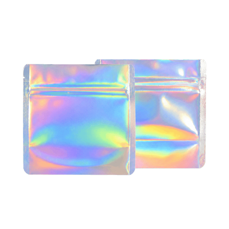 1G Holographic Mylar Bags - Rounded Corners - Strain Labels