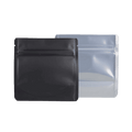 1G Mylar Bags - Black and Clear - Rounded Corners - Strain Labels