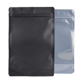 28G Mylar Bags - Black and Clear - Rounded Corners
