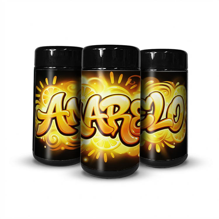 Amerelo Tall 100ML / 7G Labelled Miron Glass Jars