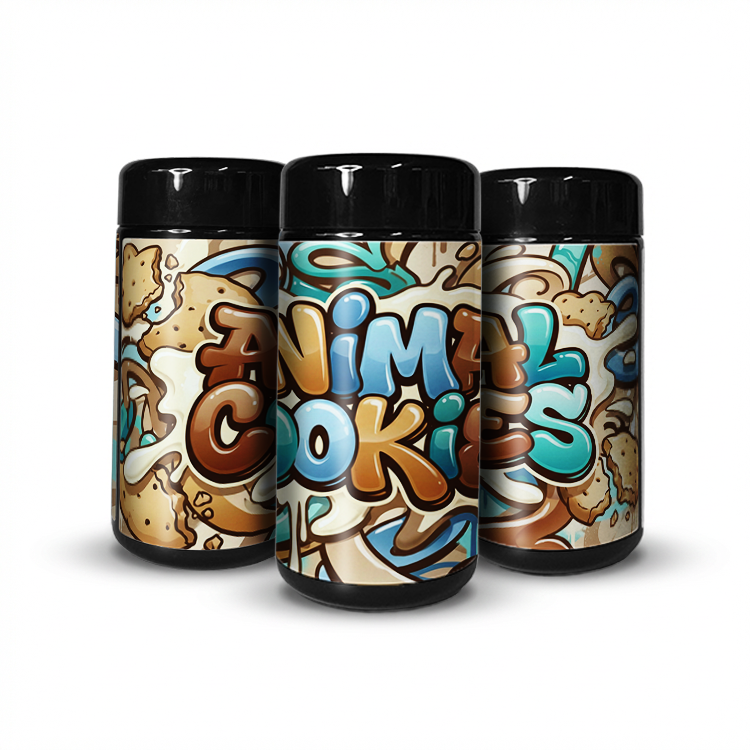 Animal Cookies Tall 100ML / 7G Labelled Miron Glass Jars
