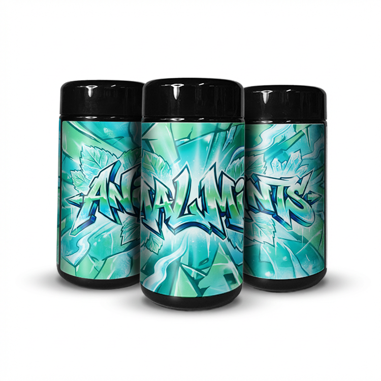 Animal Mintz Tall 100ML / 7G Labelled Miron Glass Jars