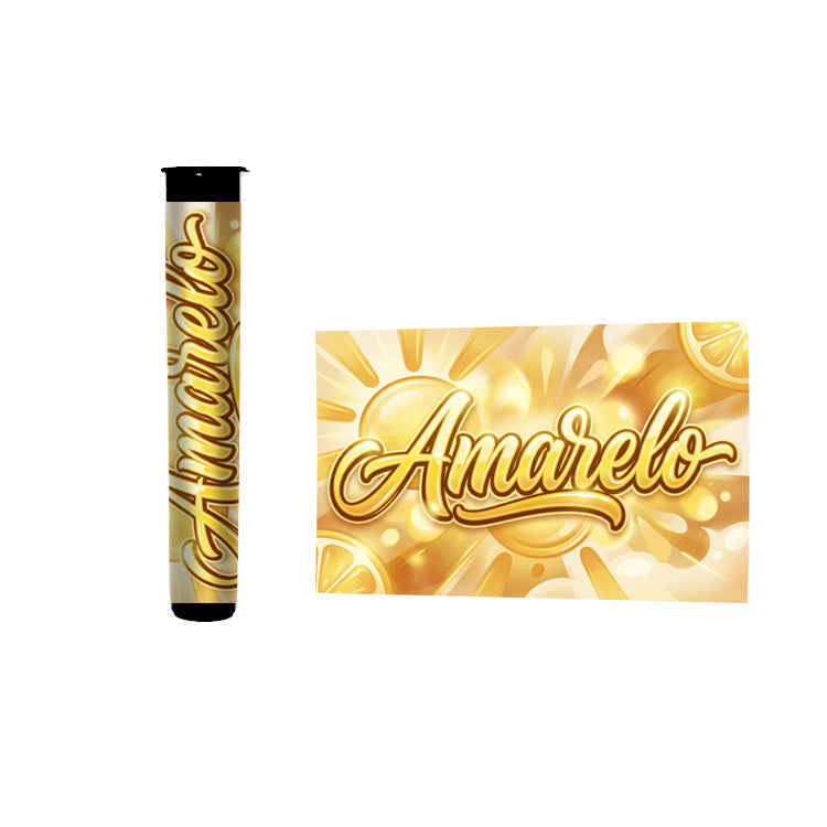 Amarelo Pre Roll Tubes 116mm Labelled