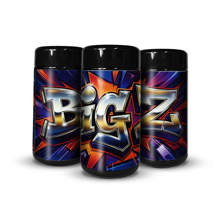 Big Z Tall 100ML / 7G Labelled Miron Glass Jars