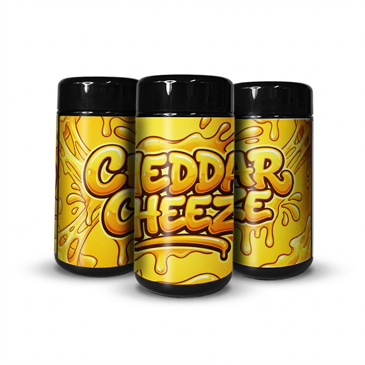 Cheddar Cheeze Tall 100ML / 7G Labelled Miron Glass Jars