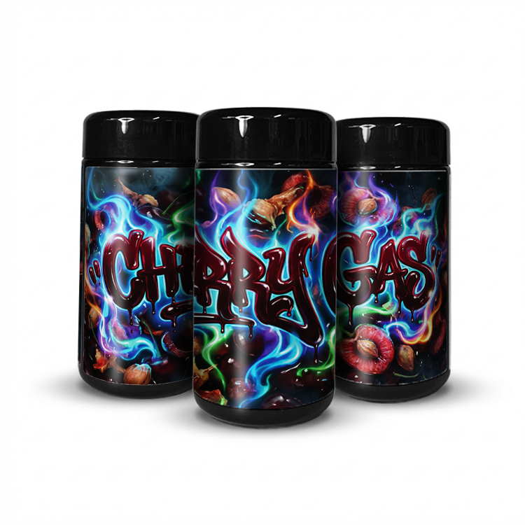 Cherry Gas Tall 100ML / 7G Labelled Miron Glass Jars
