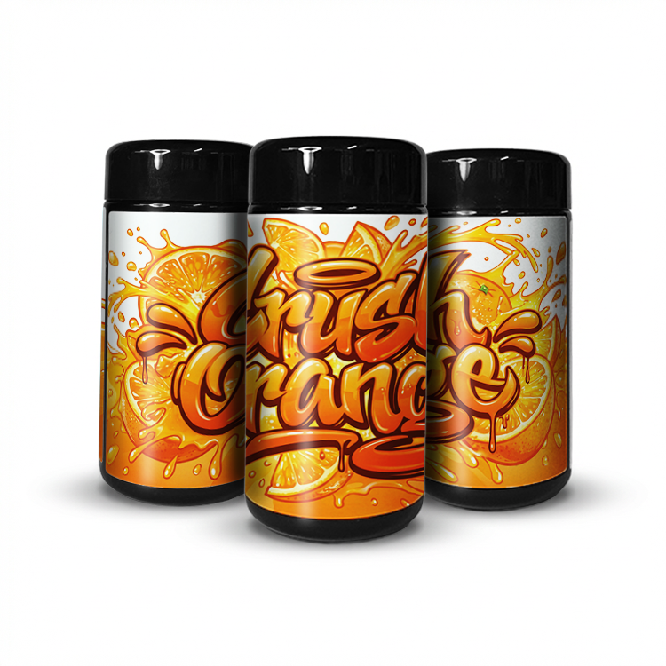 Crush Orange Tall 100ML / 7G Labelled Miron Glass Jars