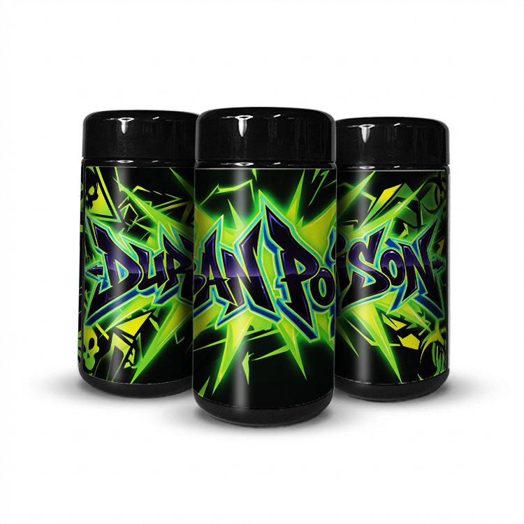 Durban Poison Tall 100ML / 7G Labelled Miron Glass Jars