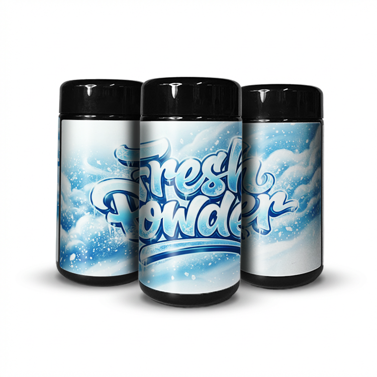Fresh Powder Tall 100ML / 7G Labelled Miron Glass Jars