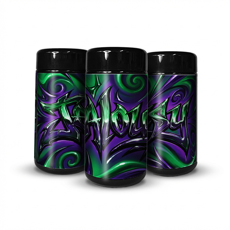Jealousy Tall 100ML / 7G Labelled Miron Glass Jars