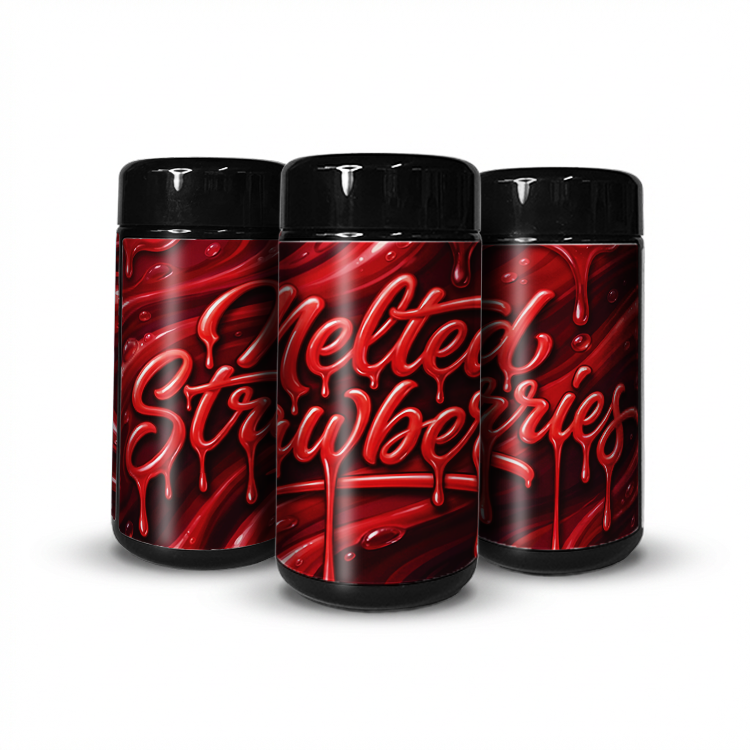 Melted Strawberries Tall 100ML / 7G Labelled Miron Glass Jars