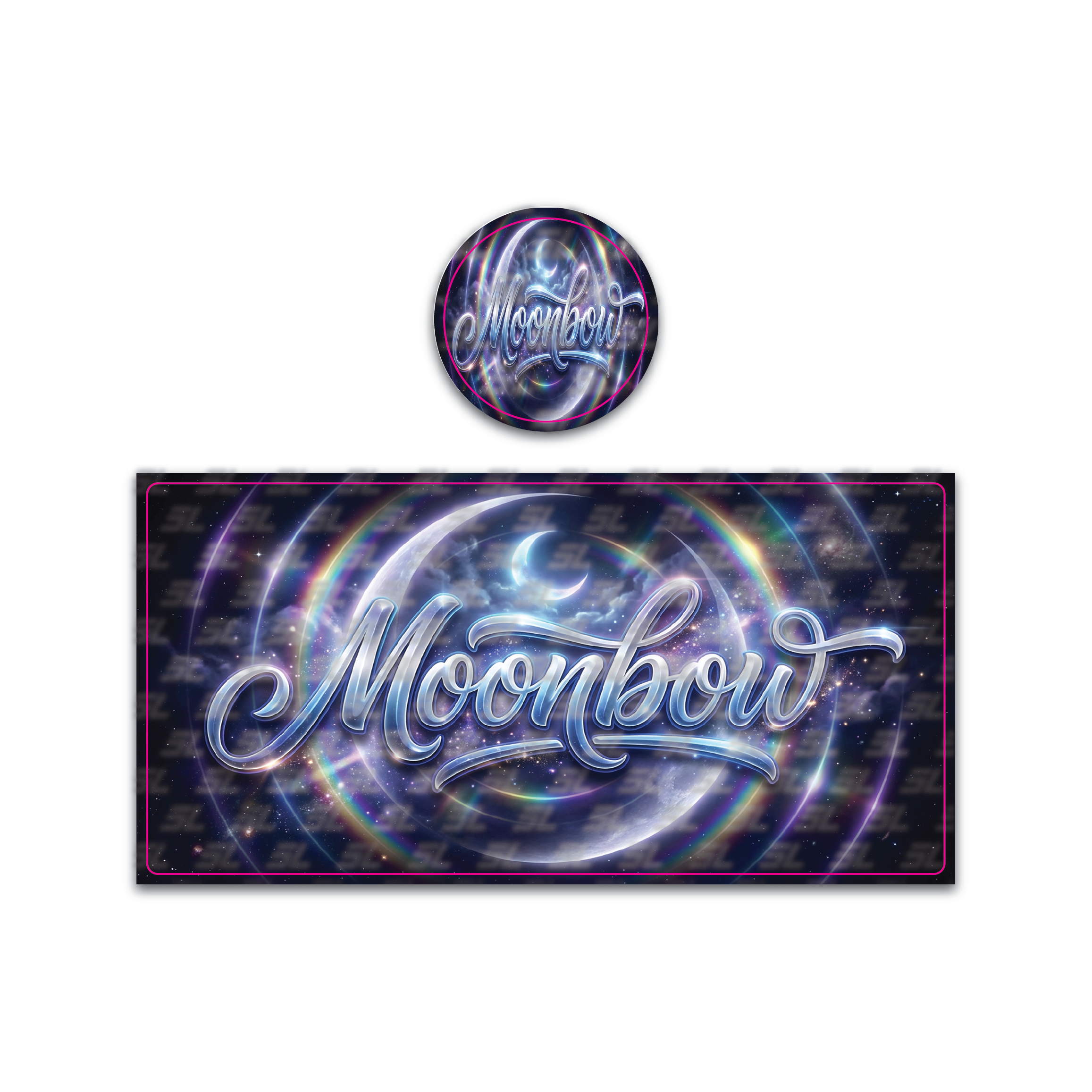 Moonbow Tall 100ML / 7G Miron Glass Jar LABELS ONLY