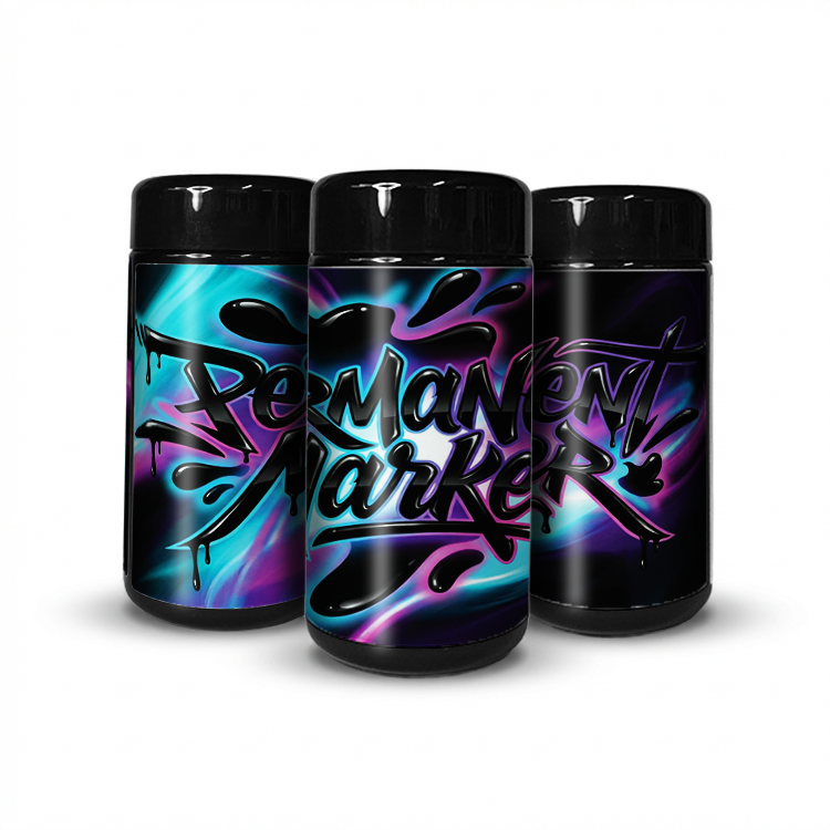 Permanent Marker Tall 100ML / 7G Labelled Miron Glass Jars