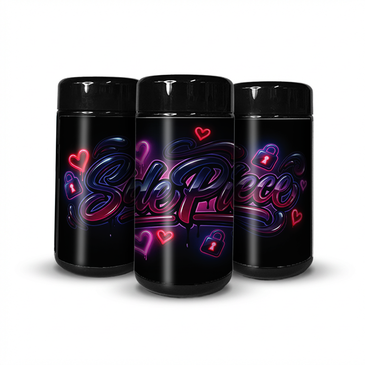 Side Piece Tall 100ML / 7G Labelled Miron Glass Jars