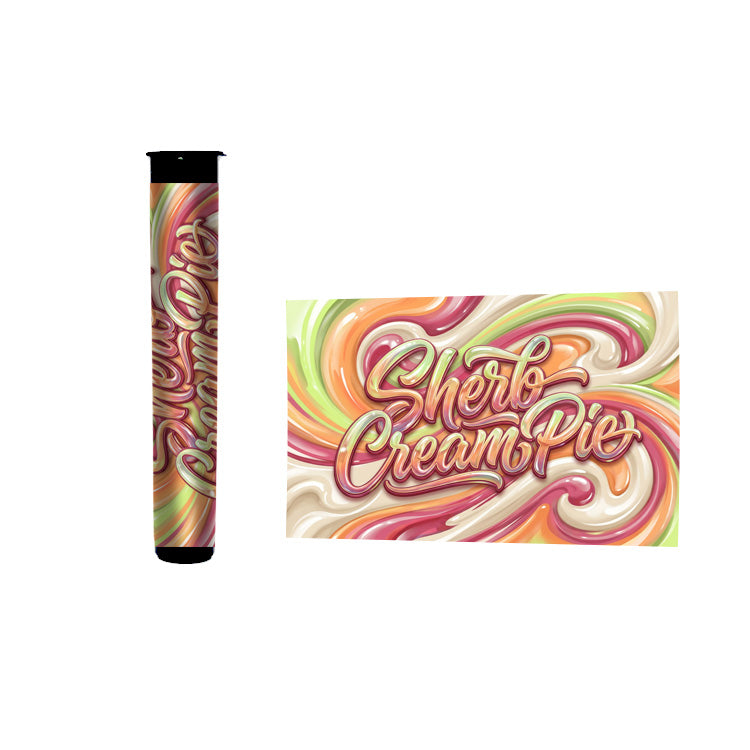 Sherb Cream Pie Pre Roll Tubes 116mm Labelled