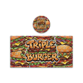 Triple Burger Tall 100ML / 7G Miron Glass Jar LABELS ONLY