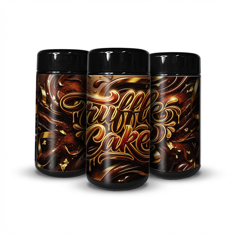 Truffle Cake Tall 100ML / 7G Labelled Miron Glass Jars