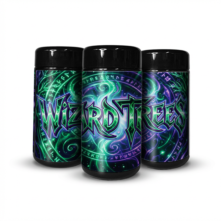 Wizard Trees Tall 100ML / 7G Labelled Miron Glass Jars