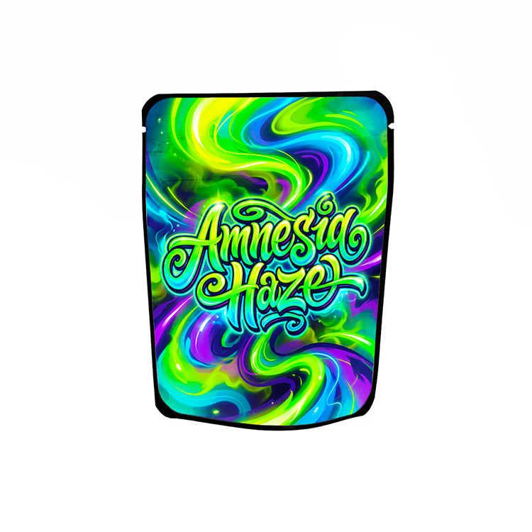 Amnesia Haze Labelled Mylar Bags