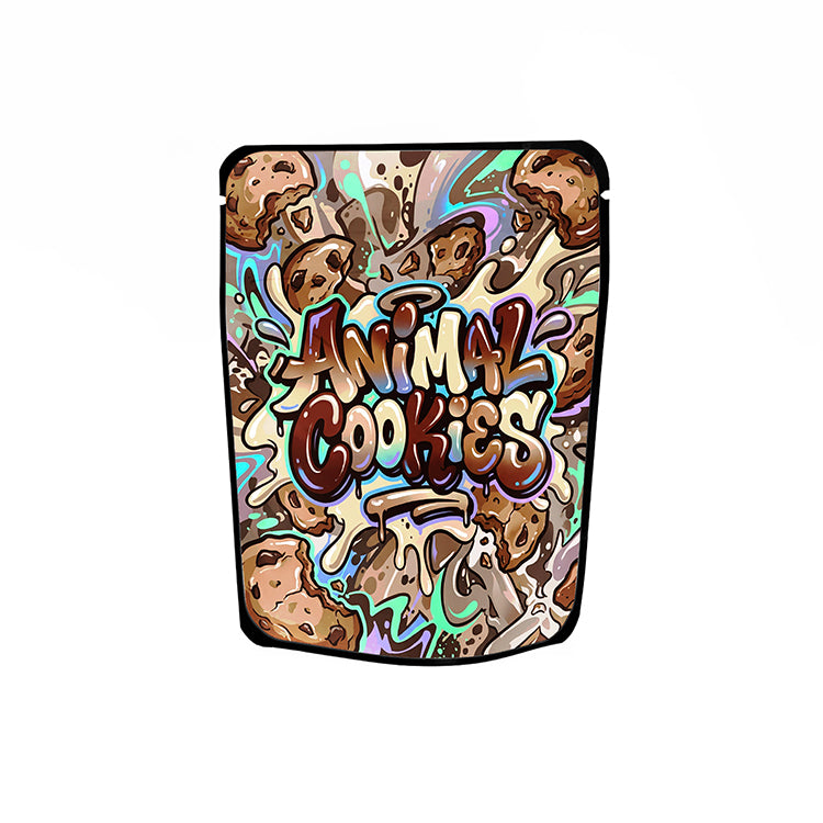 Animal Cookies Labelled Mylar Bags