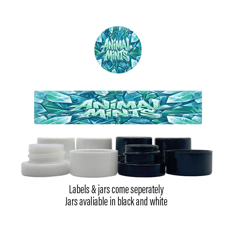 Animal Mintz Side and Lid Labels with 5ml Extract Jars