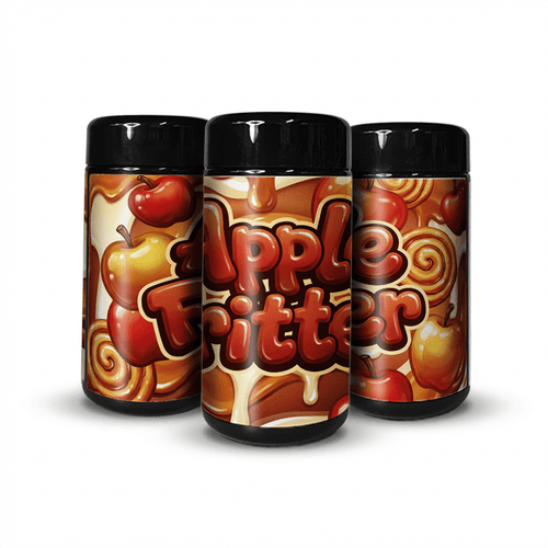 Apple Fritter Tall 100ML / 7G Labelled Miron Glass Jars - Strain Labels