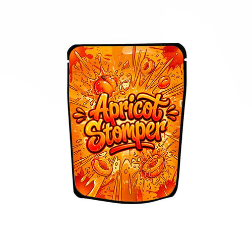 Apricot Stomper Labelled Mylar Bags - Strain Labels