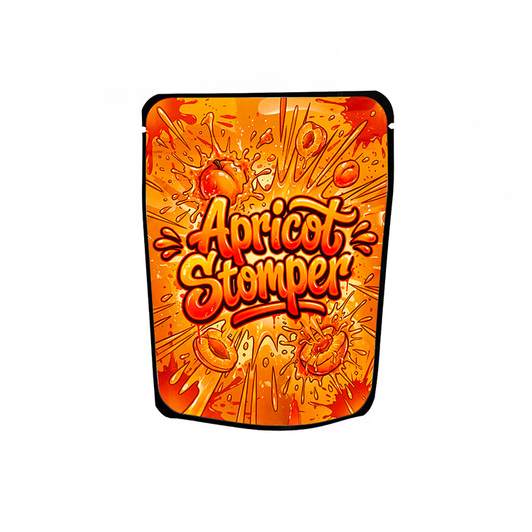 Apricot Stomper Labelled Mylar Bags