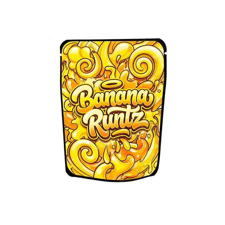 Banana Runtz Labelled Mylar Bags - Strain Labels