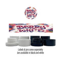 Berry White Side and Lid Labels with 5ml Extract Jars - Strain Labels