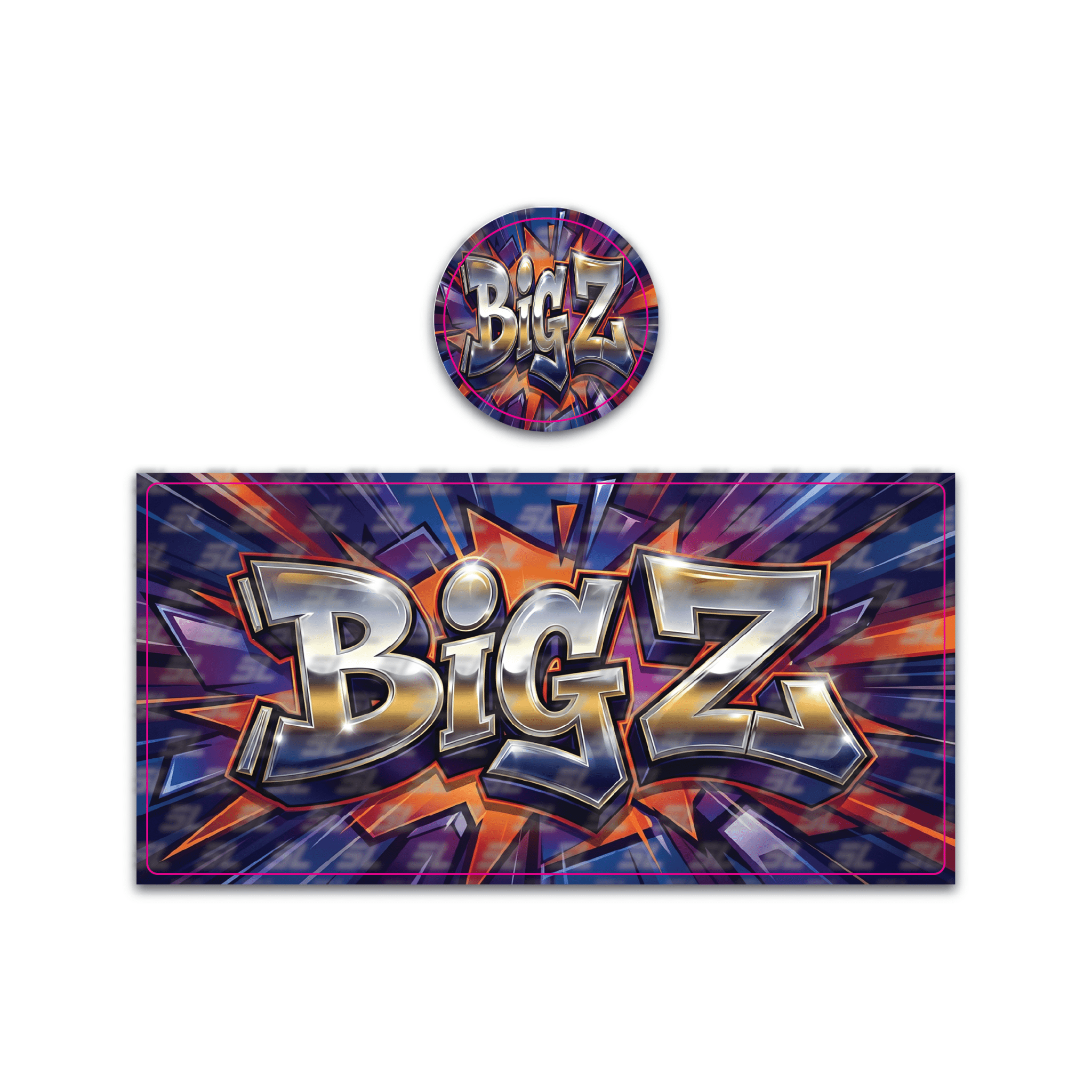 Big Z Tall 100ML / 7G Miron Glass Jar LABELS ONLY - Strain Labels