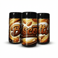 Biscotti Tall 100ML / 7G Labelled Miron Glass Jars - Strain Labels