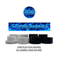 Blue Flame OG Side and Lid Labels with 5ml Extract Jars - Strain Labels