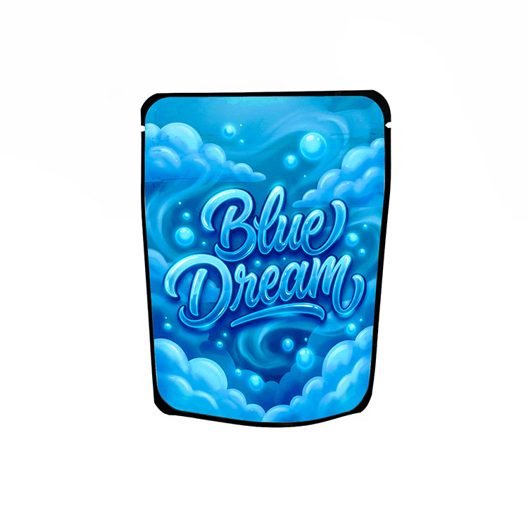 Blue Dream Labelled Mylar Bags