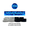 Blue Flame OG Side and Lid Labels with 5ml Extract Jars