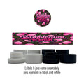 Bubblegum Kush Side and Lid Labels with 5ml Extract Jars - Strain Labels