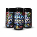 Candy Chrome Tall 100ML / 7G Labelled Miron Glass Jars - Strain Labels