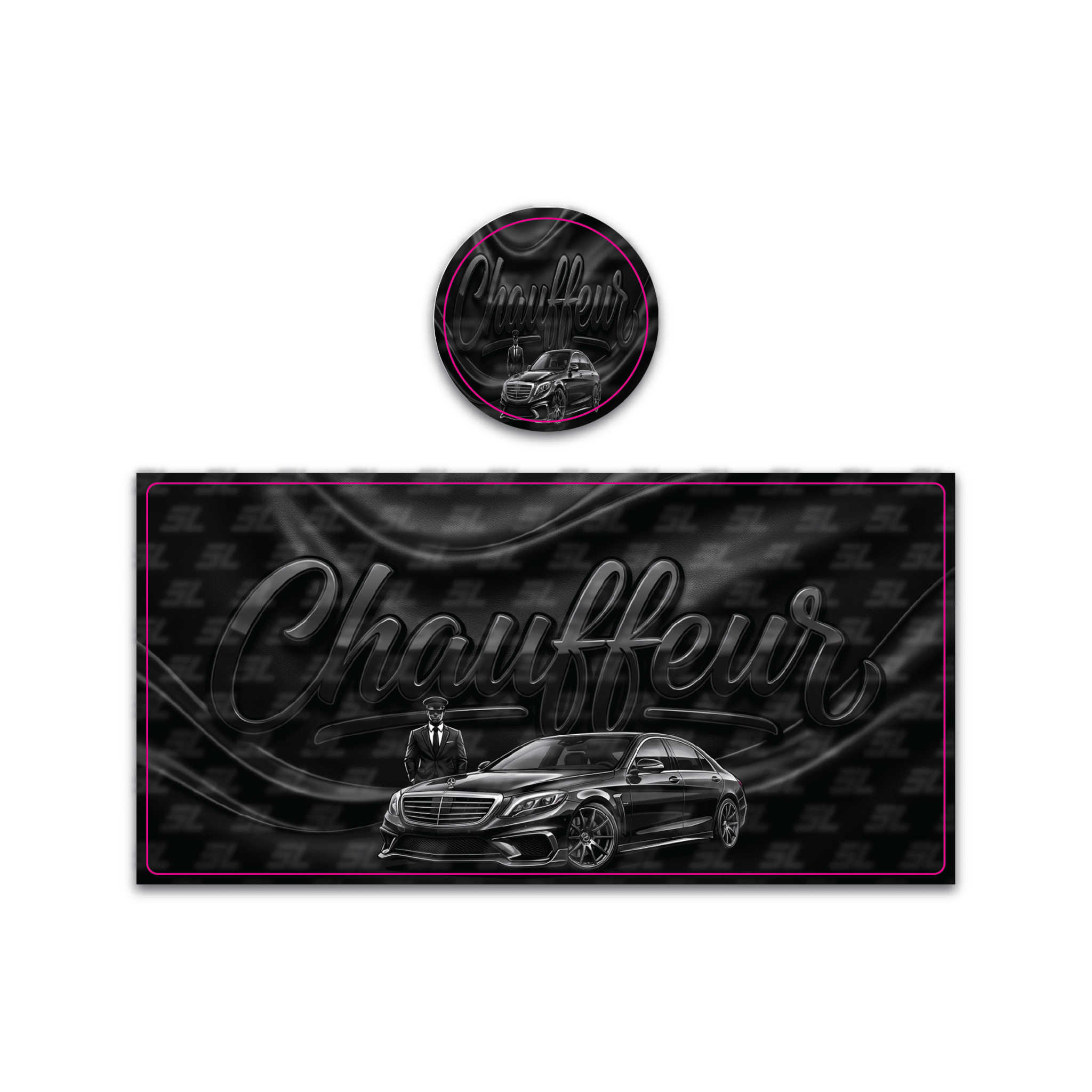 Chauffeur Tall 100ML / 7G Miron Glass Jar LABELS ONLY - Strain Labels