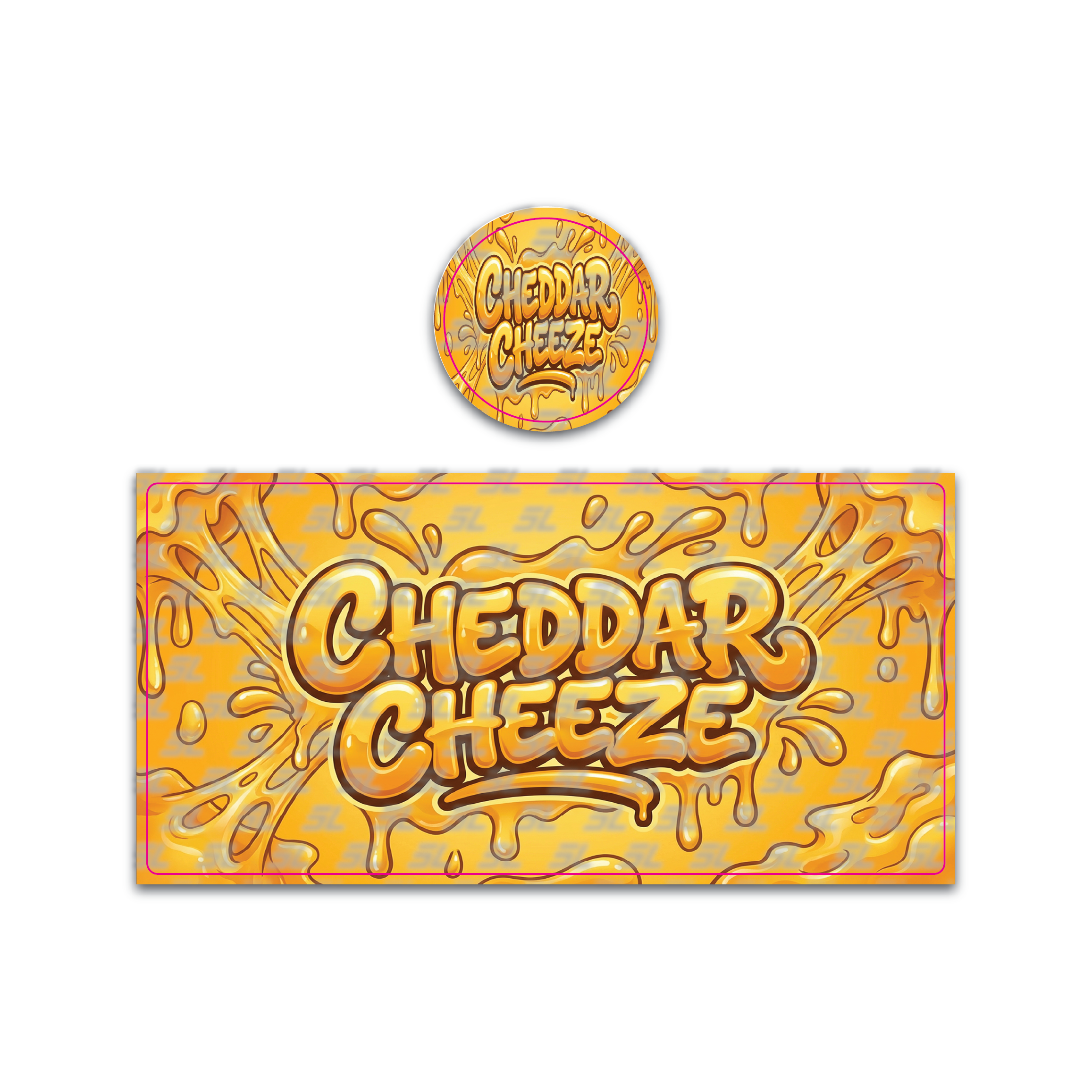 Cheddar Cheese Tall 100ML / 7G Miron Glass Jar LABELS ONLY