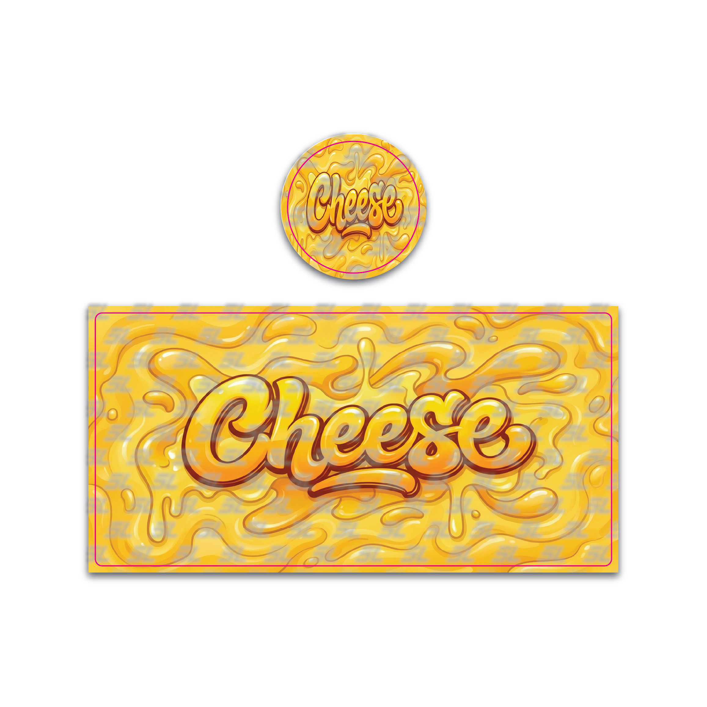 Cheese Tall 100ML / 7G Miron Glass Jar LABELS ONLY