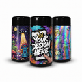 Custom Tall 100ML / 7G Labelled Miron Glass Jars - Strain Labels