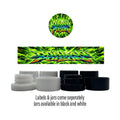 Durban Poison Side and Lid Labels with 5ml Extract Jars - Strain Labels