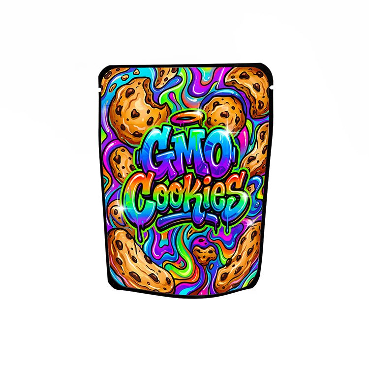 GMO Cookies Labelled Mylar Bags - Strain Labels
